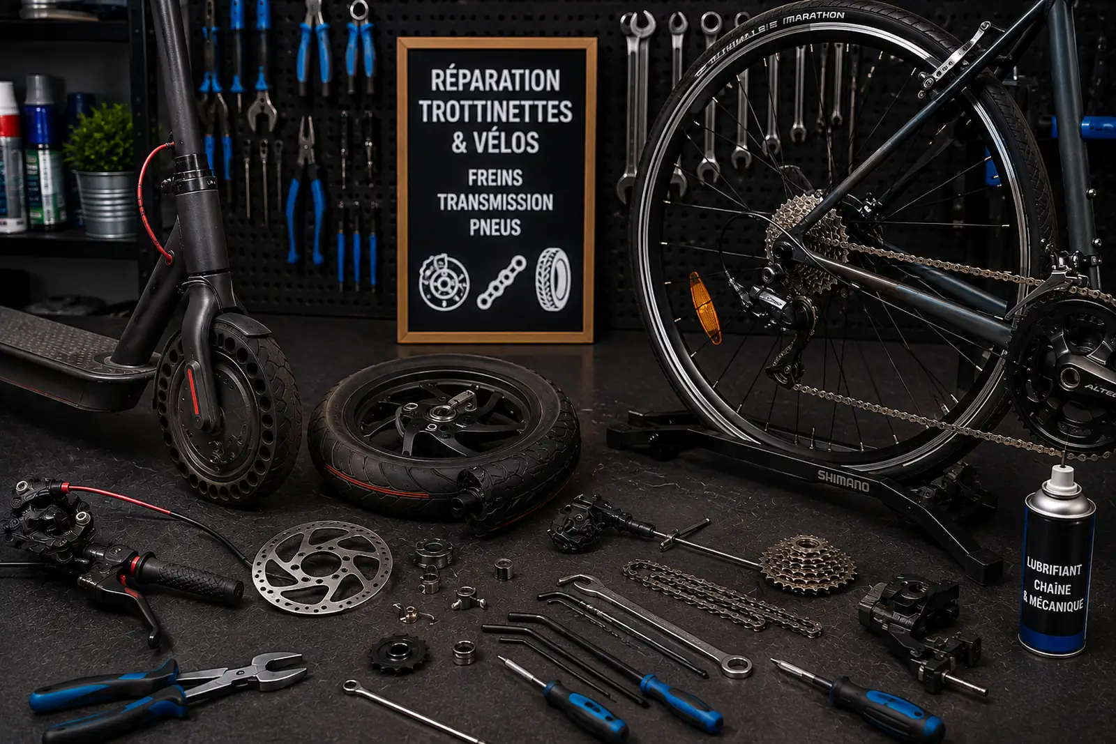 Réparation mécanique vélo et trottinette